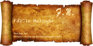 Füle Melinda névjegykártya