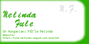 melinda fule business card